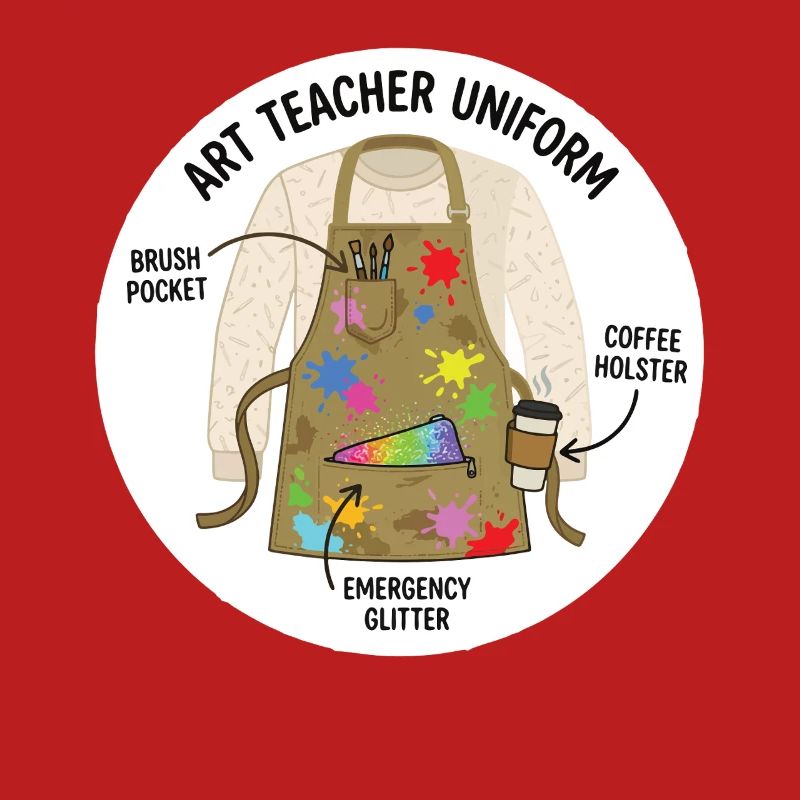Motif créatif de l’uniforme d’enseignant d’art