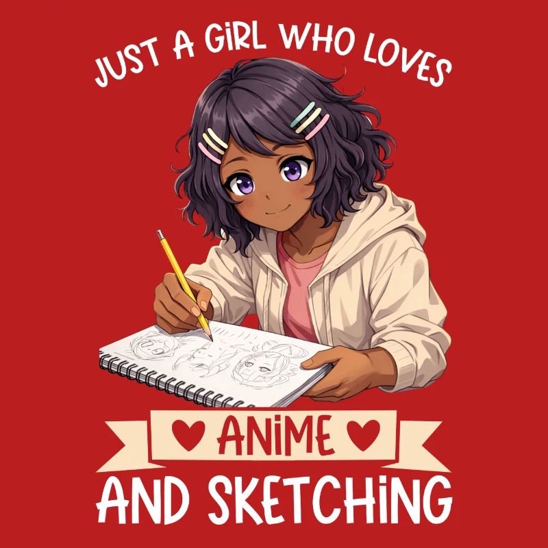 Nur Ein Mädchen, Das Anime Liebt Und Afro Zeichnet