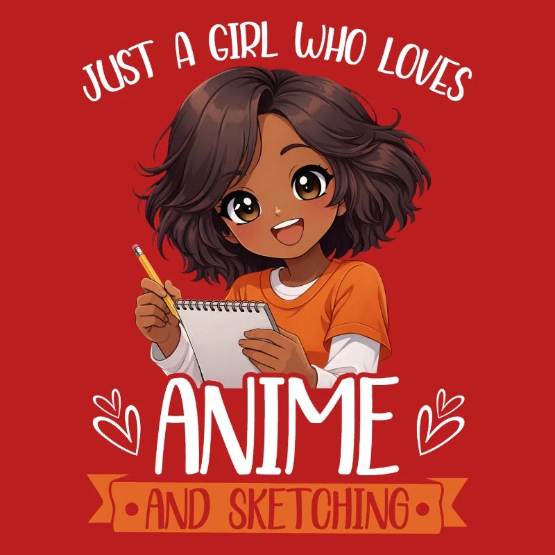 Nur Ein Mädchen, Das Anime Liebt Und Afro Zeichnet