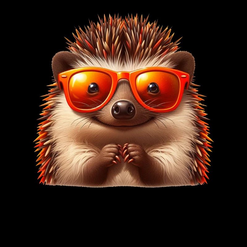 Hérisson avec des lunettes de soleil Hérisson Sarcasme Amoureux des animaux