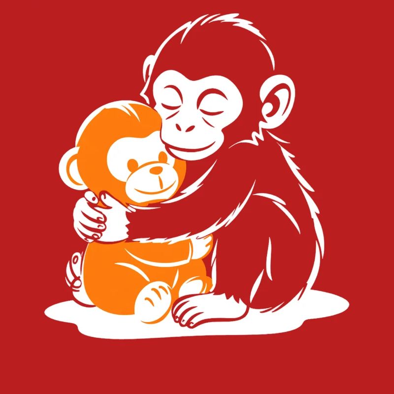 Hugging Monkey Duo