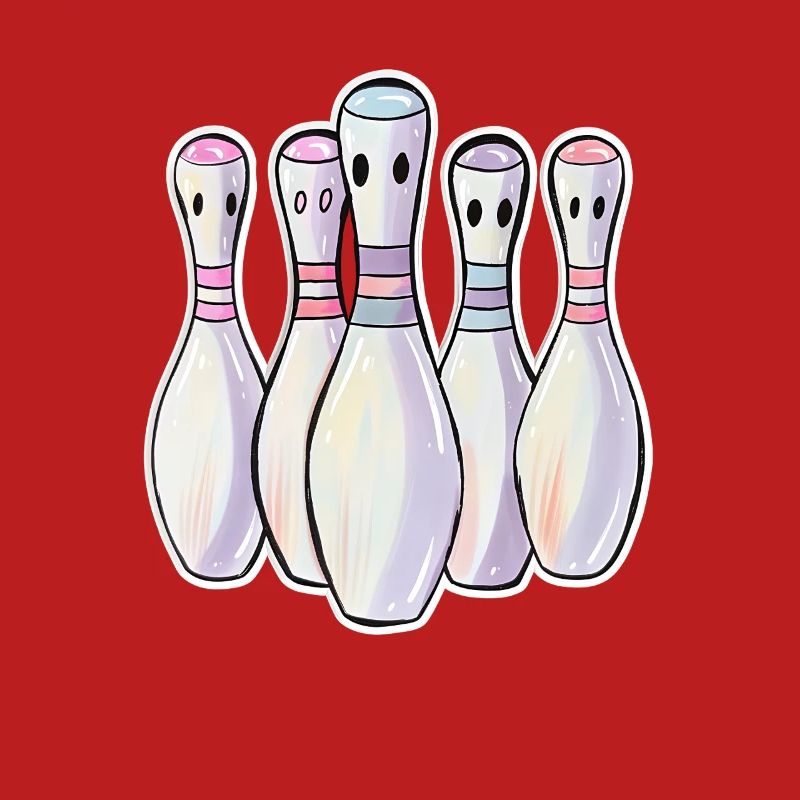 Bowling Pins Comic Look