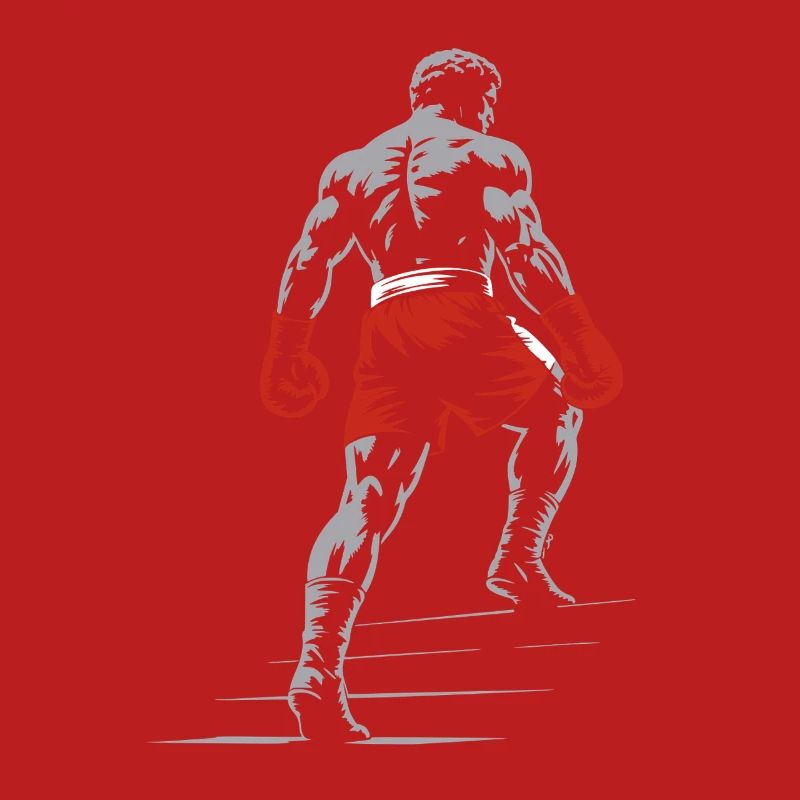 Boxer mit Boxhandschuhen