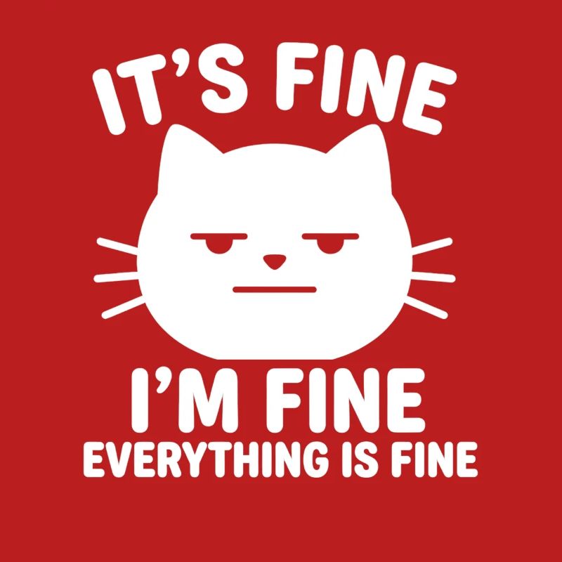 It's Fine I'm Fine Everything is Fine Katzen