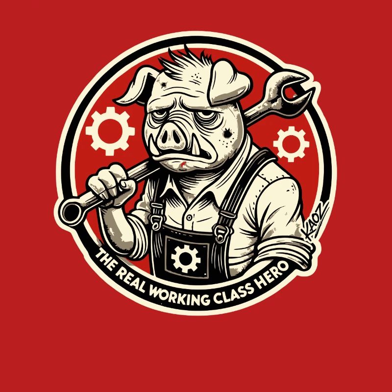 Echtes Heldenschwein der Arbeiterklasse