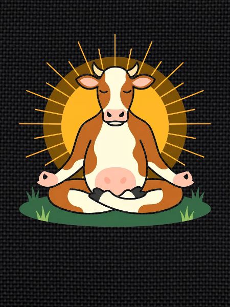 Vache de méditation du soleil
