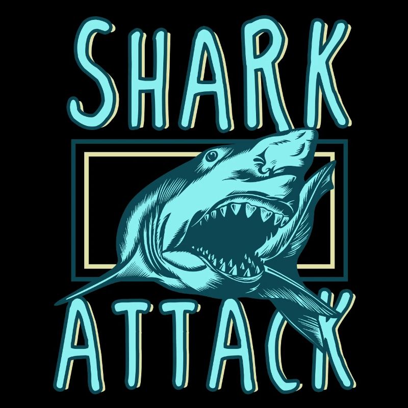 Shark Attack – Fierce Retro Ocean Predator