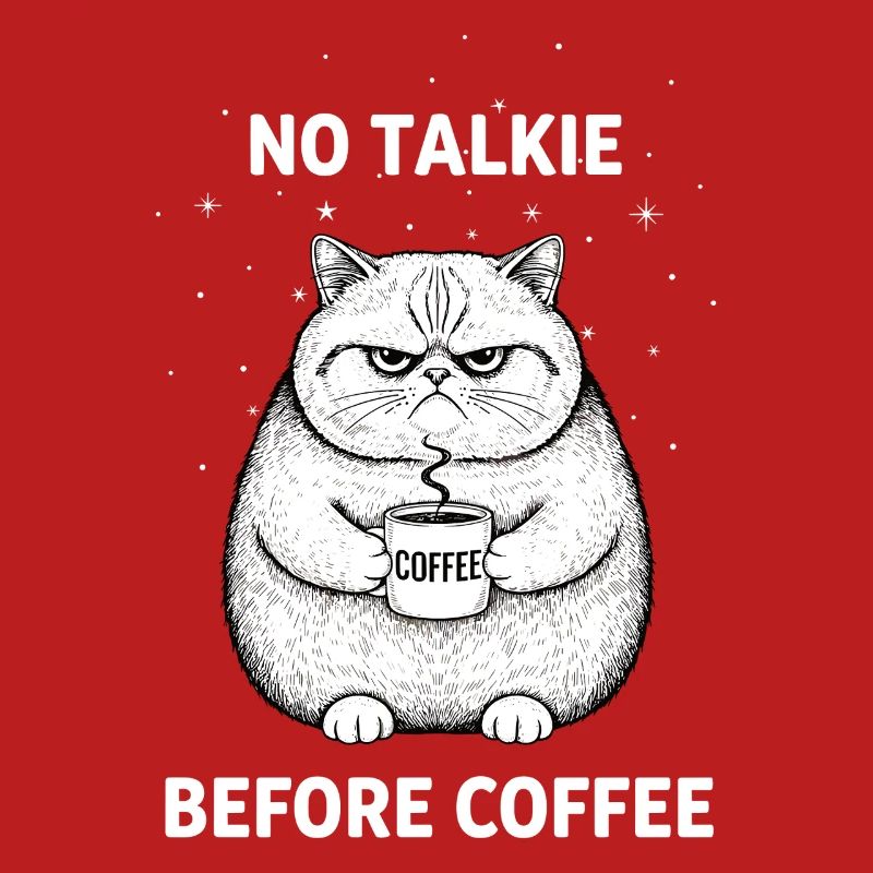 Pas de conversation devant un chat amateur de café