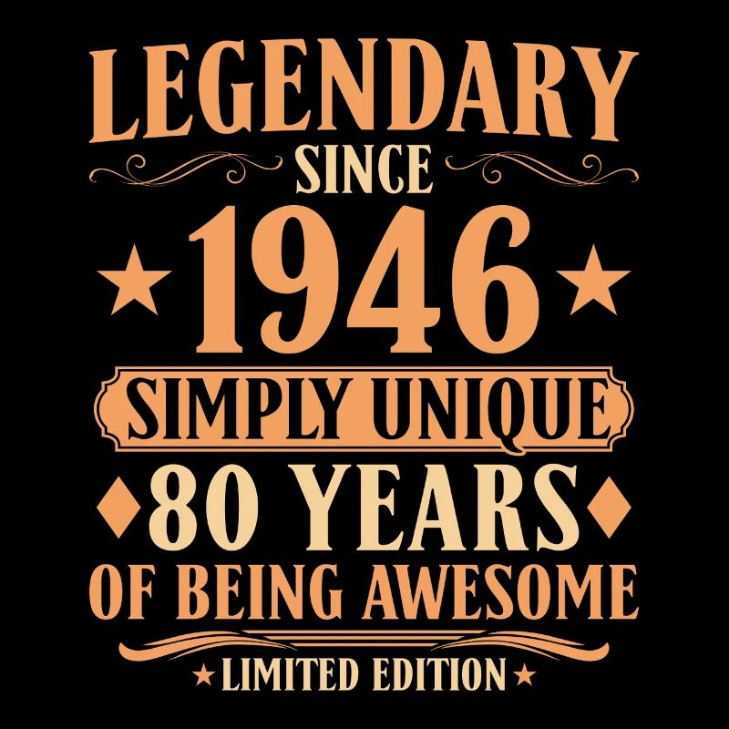 Legendary since 1946 - 80th Birthday Vintage