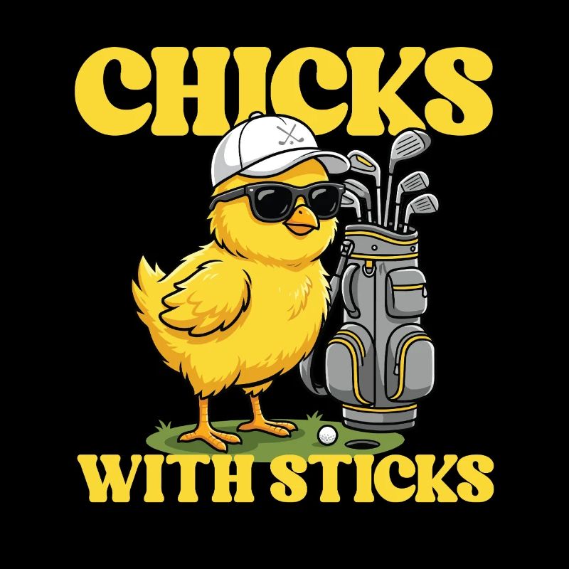 Chicks With Sticks Women Golf Humor