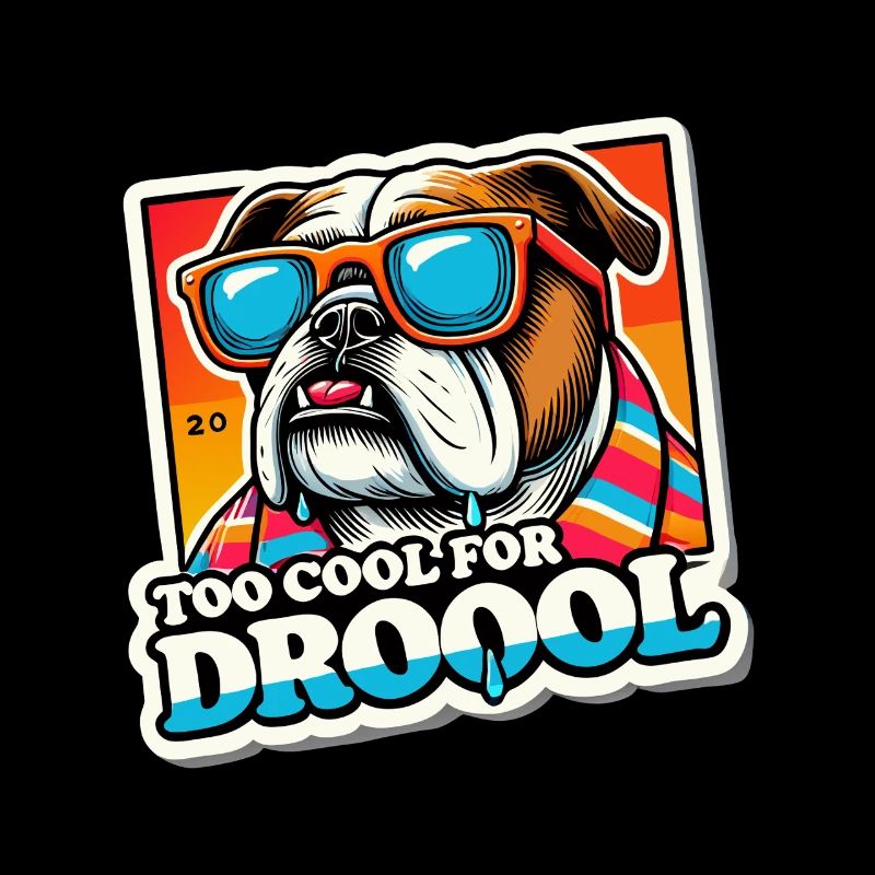 Trop cool pour baver, bouledogue drôle