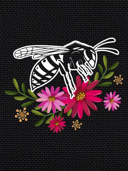 Bee With Flowers