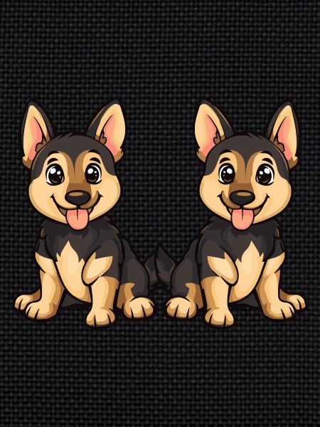 German Shepherd Hund Comic