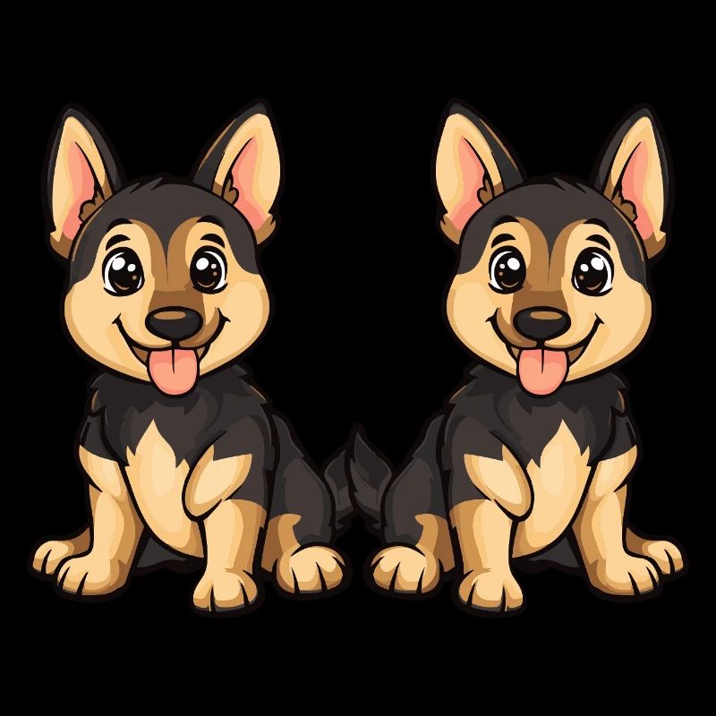 German Shepherd Hund Comic