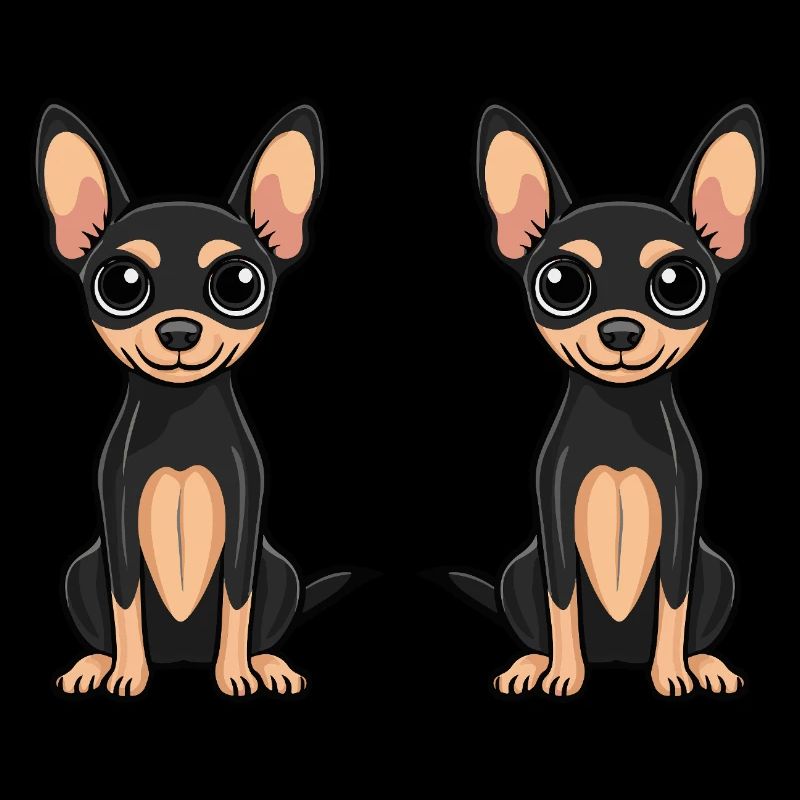 Pinscher Hund Comic