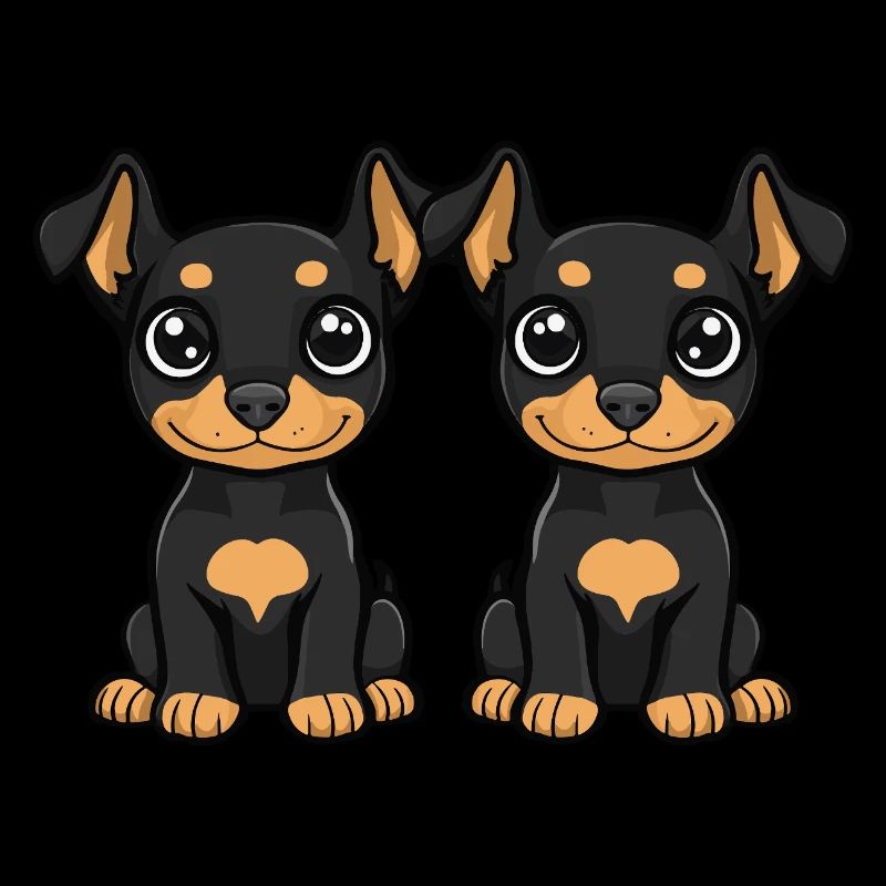 Bande dessinée de chien doberman