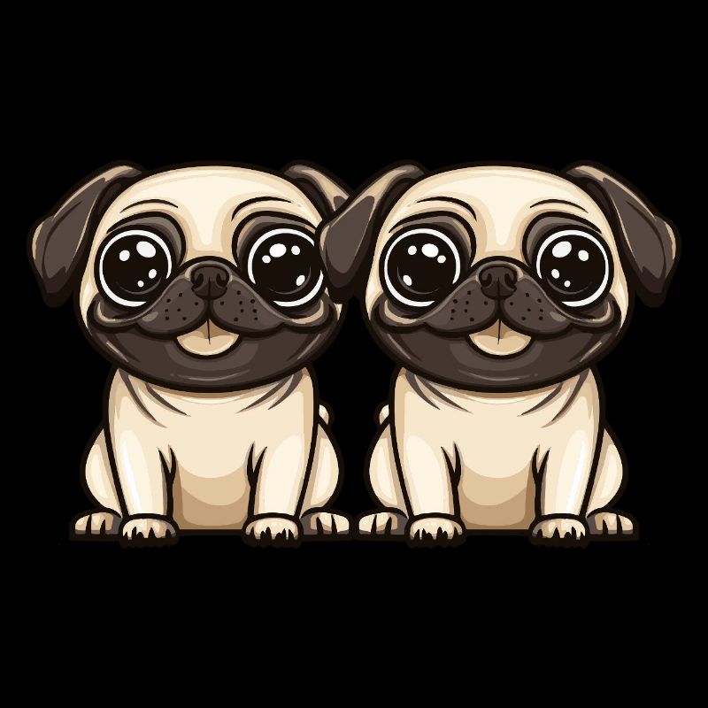 Pug Hund Comic