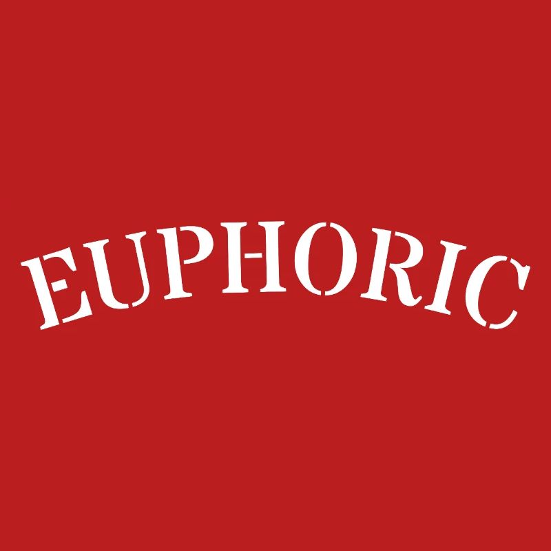 Euphorisch Lebensfreude Minimal Text Design Spruch