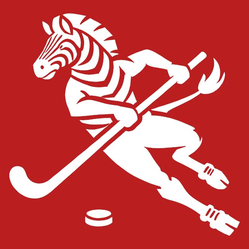 Minimalistisches Zebra Eishockey Silhouette