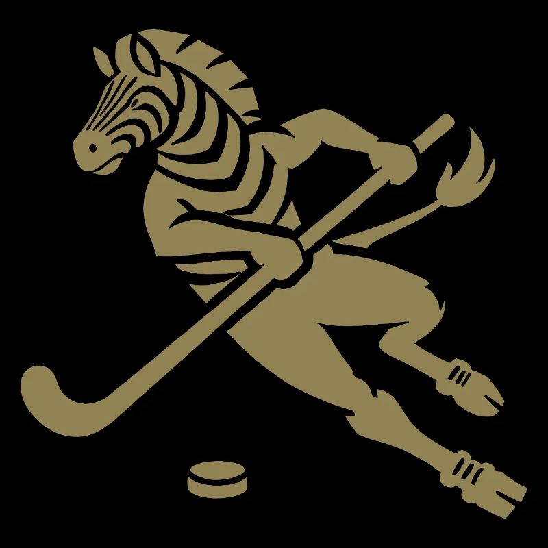 Minimalistisches Zebra Eishockey Silhouette