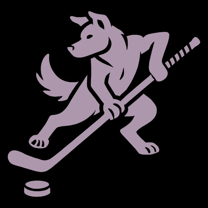 Husky Silhouette Eishockey Minimalistisches Design