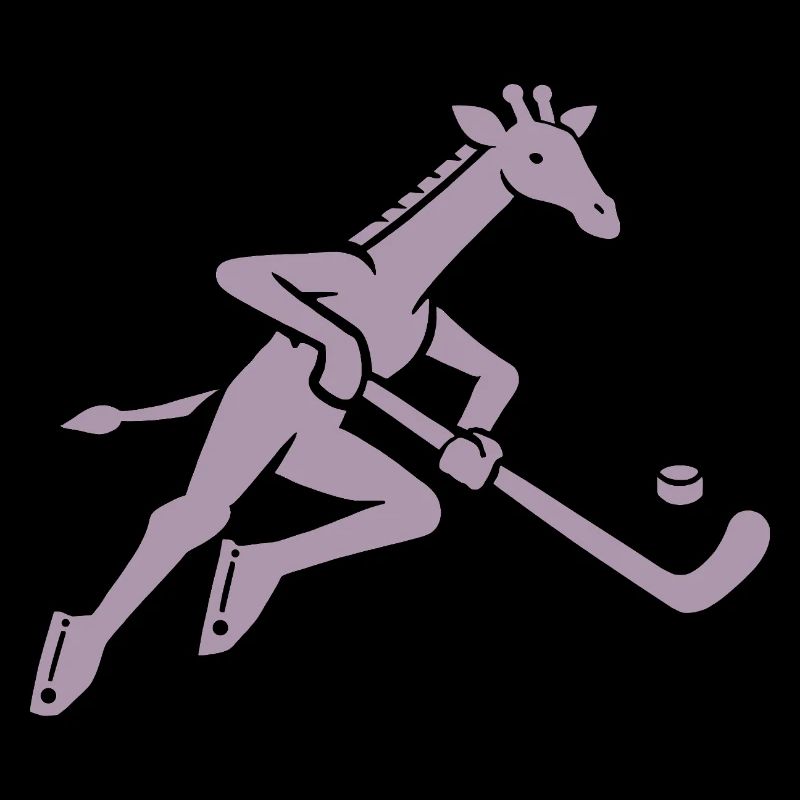 Giraffe Eishockey Silhouette Minimalistisch