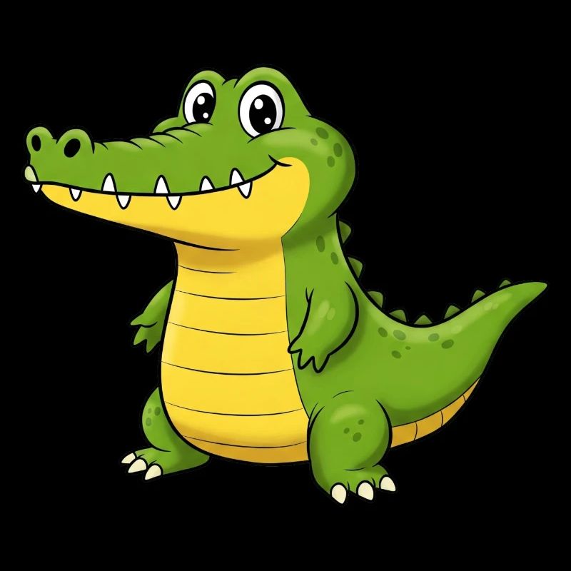 Tier Cartoon Krokodil