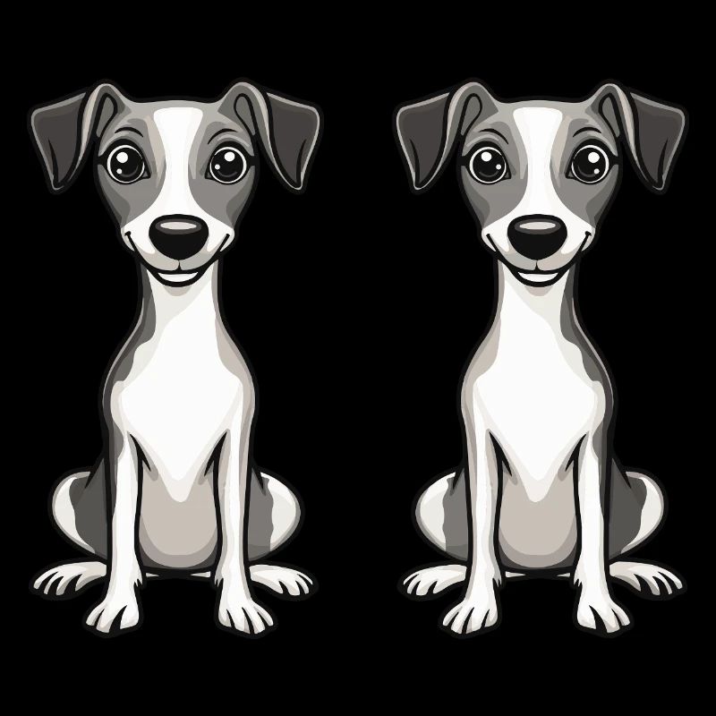 Whippet Hund Comic