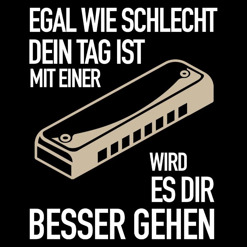 Geschenk schlechter Tag mit Mundharmonika geht