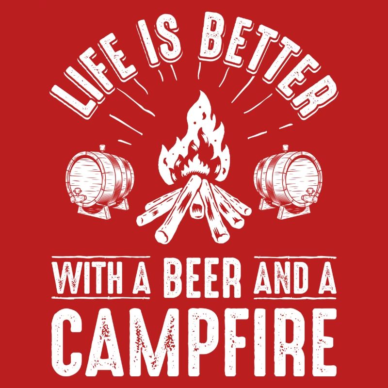 Lagerfeuer-Bierabend-Grafik