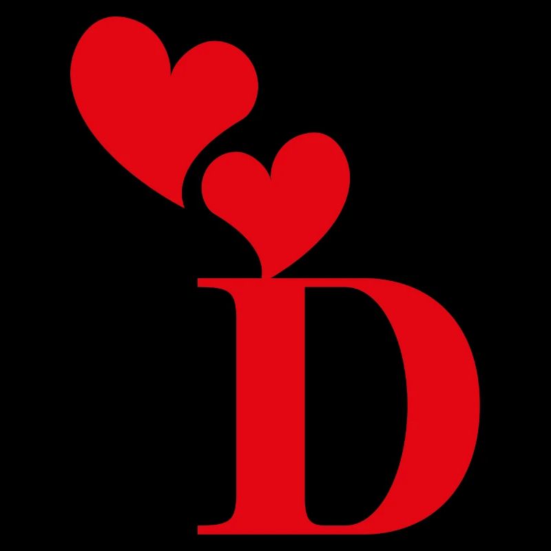 Roter Herz-Buchstabe