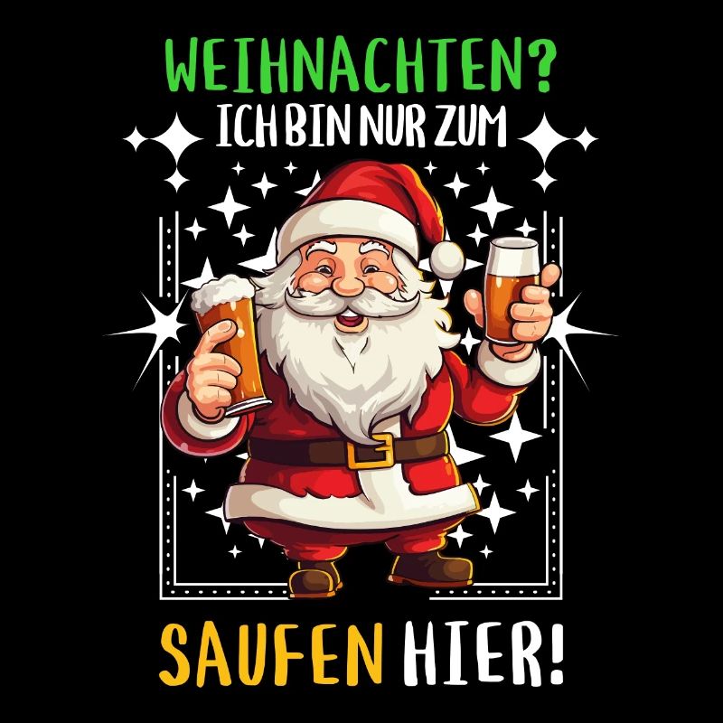 Weihnachtsmann Bier Saufen Alkohol Weihnachten
