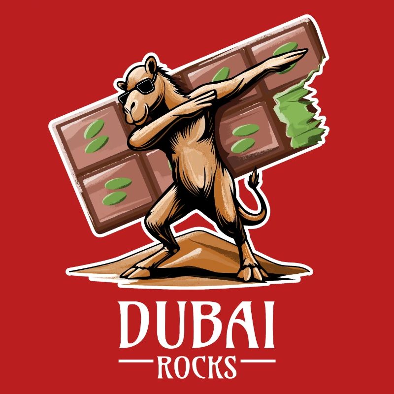 Dubai Rocks - Cool Dabbing Dromedary Design