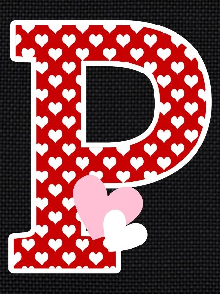 Letter p heart