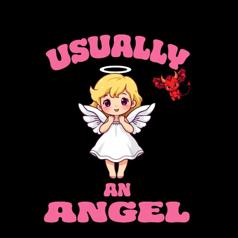 Engel Angel Teufel Devil Sprüche Mädchen Frauen