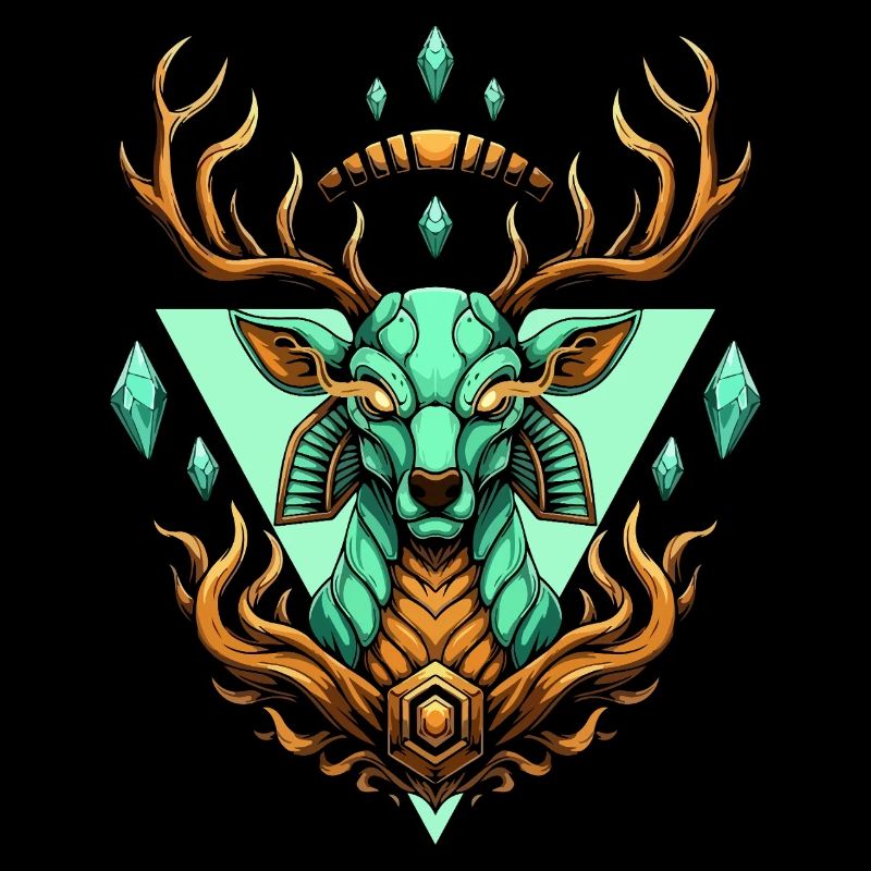 Green Crystal Deer
