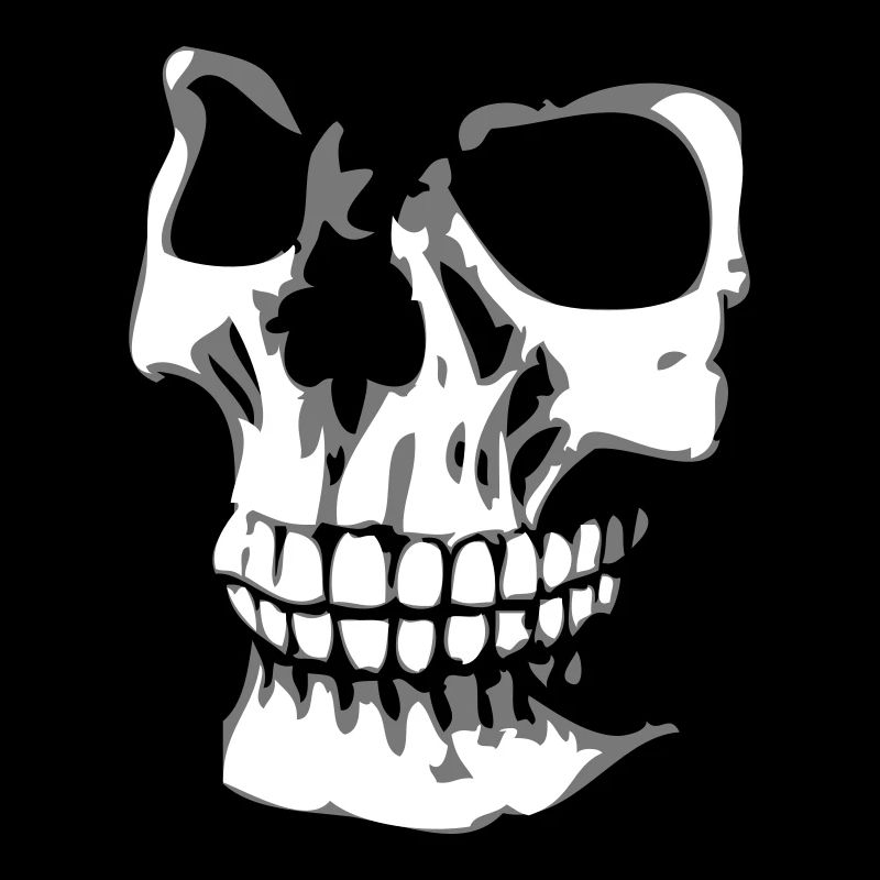 Visage de crâne 3D gauche