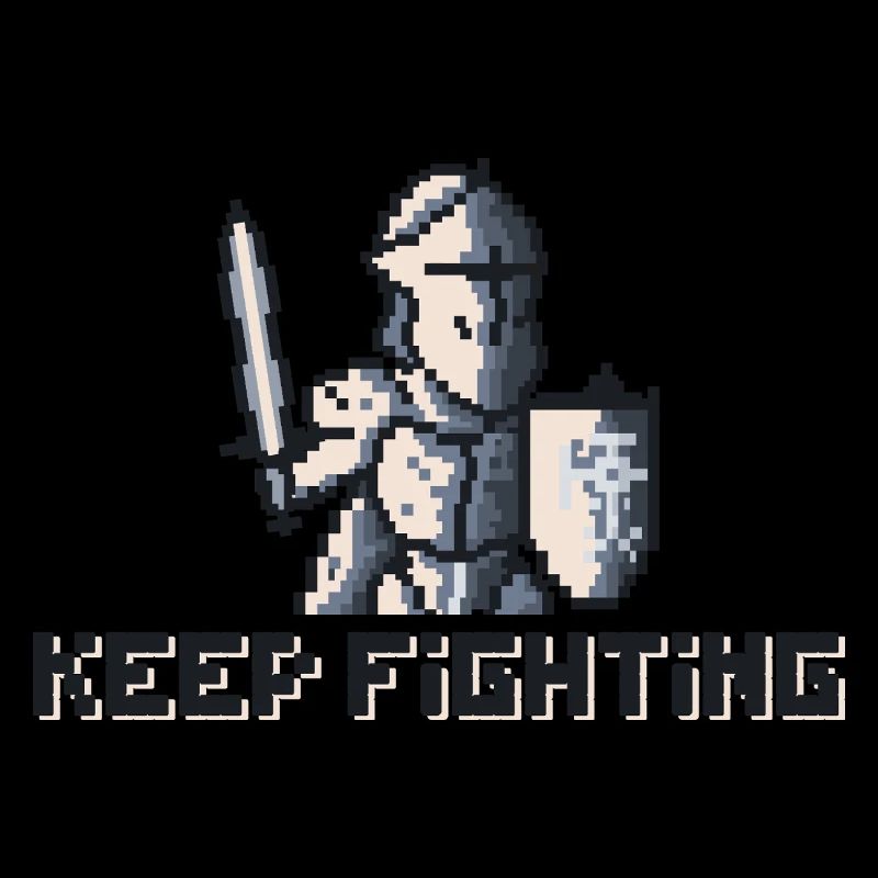 Chevalier Pixel Art - Keep Fighting