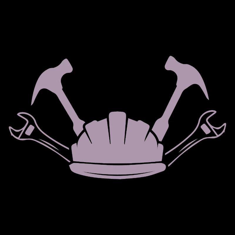 Construction Site Construction Worker Craft Helmet Silhouette