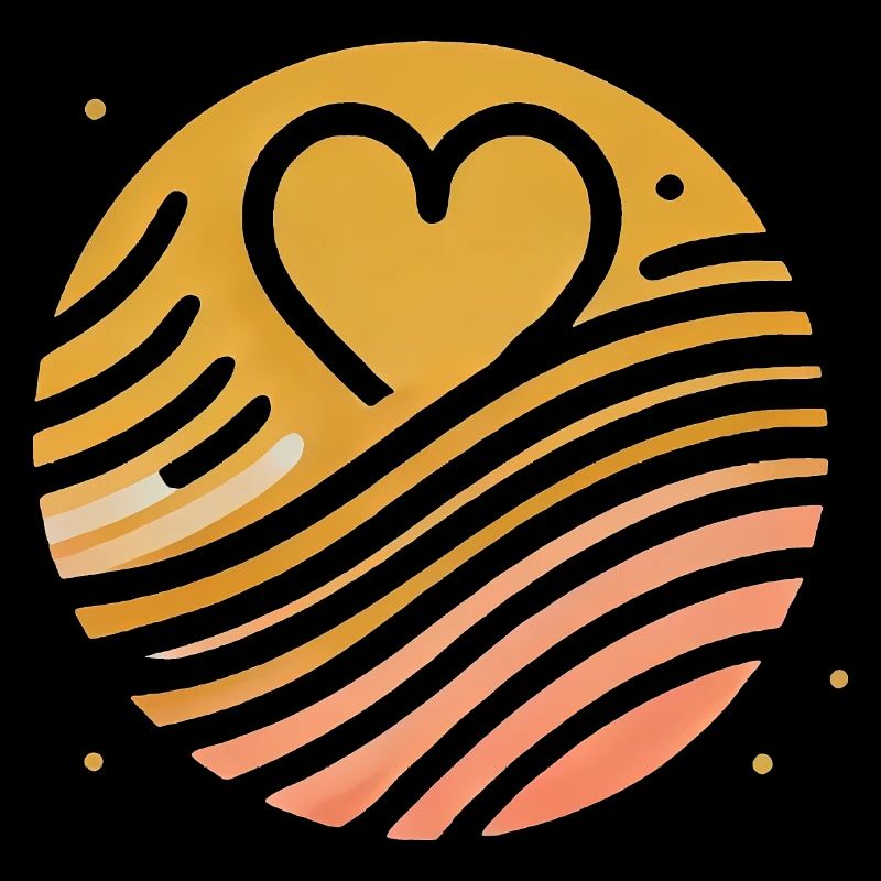 Au revoir coeur Illustration douce