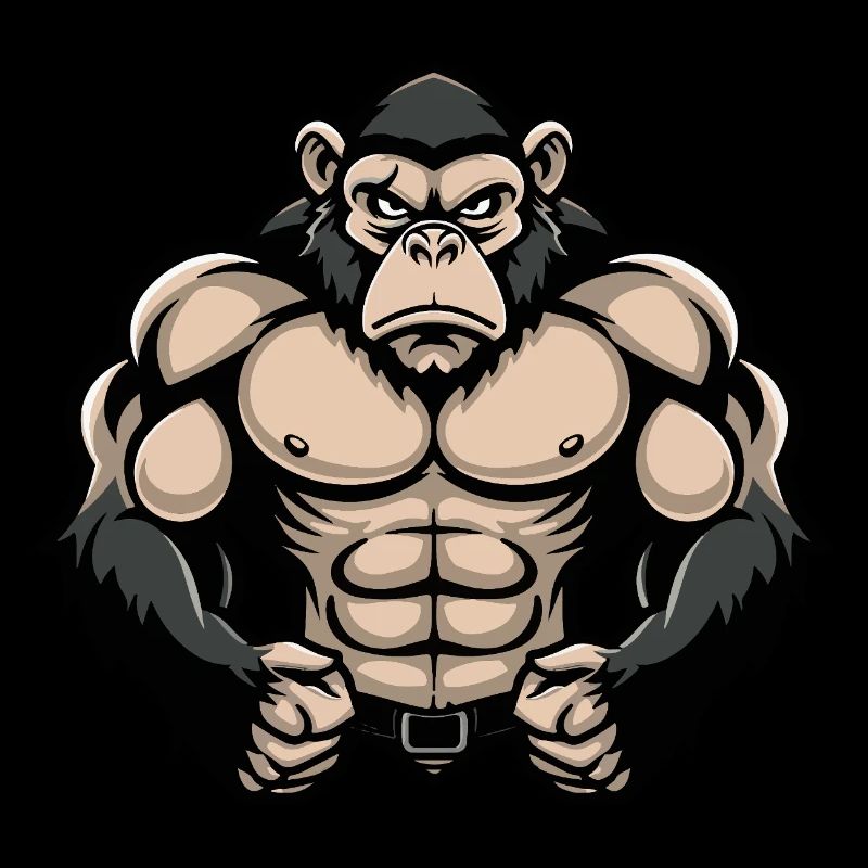 Affe Muskeln Bodybuilding