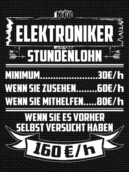 Elektroniker Stundenlohn