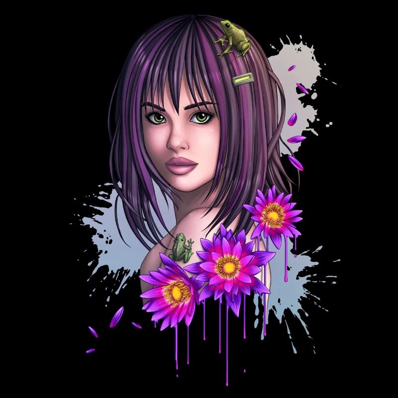 Frosch-Mädchen-Gesicht