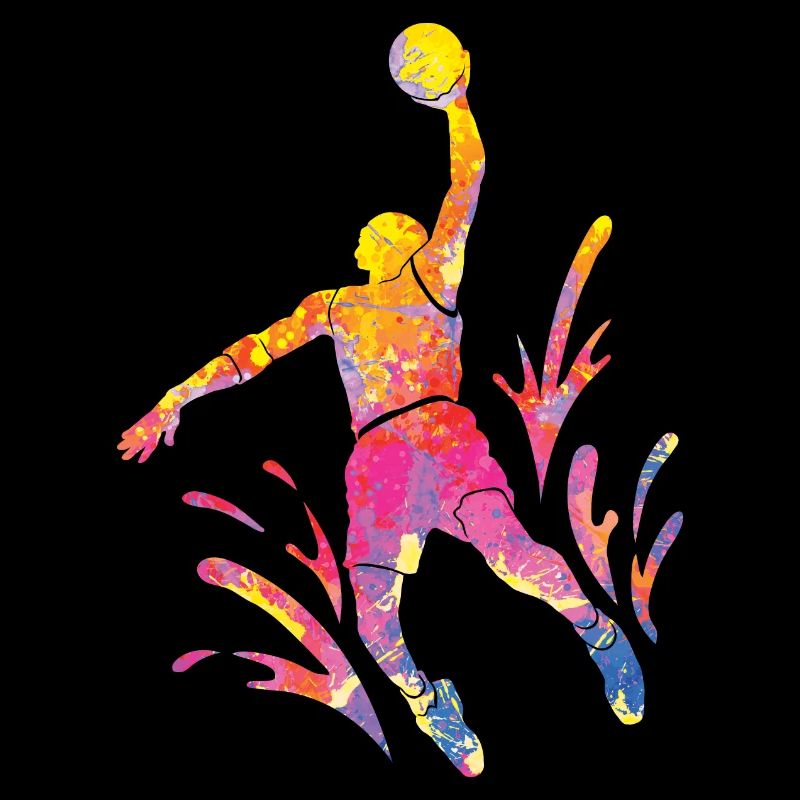 Basketteur Coloré Paint Slam Dunk Sports