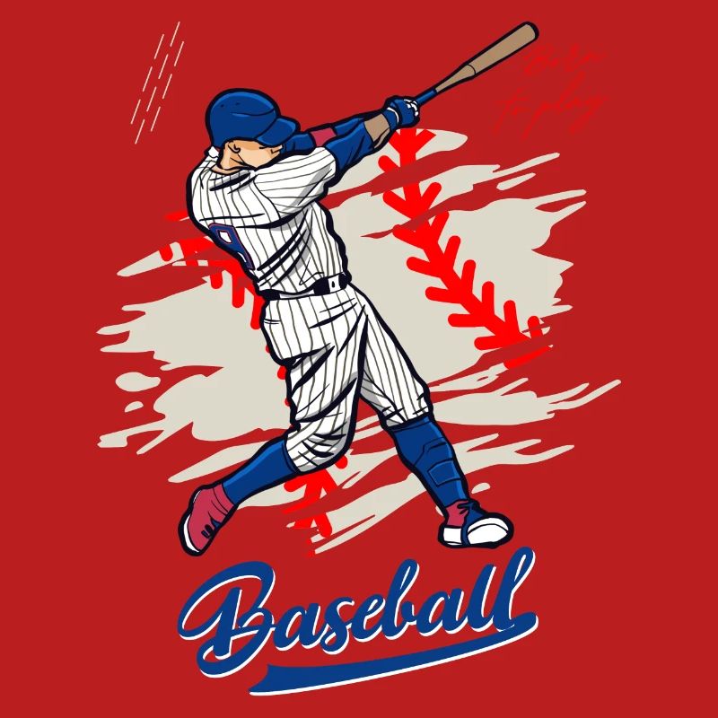 Dynamic Baseball Swing Illustration