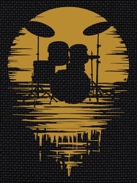Batterie Silhouette Drum avec réflexion