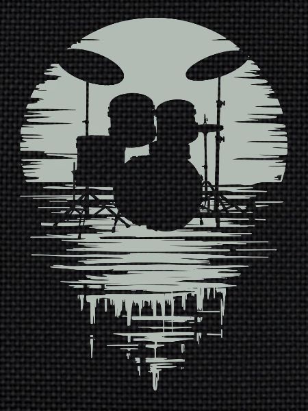 Batterie Silhouette Drum avec réflexion