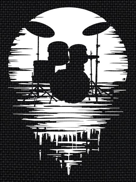 Batterie Silhouette Drum avec réflexion