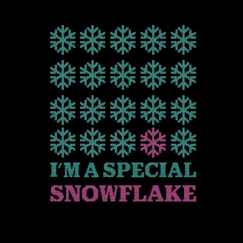 « Je suis un flocon de neige spécial » Design de Noël amusant
