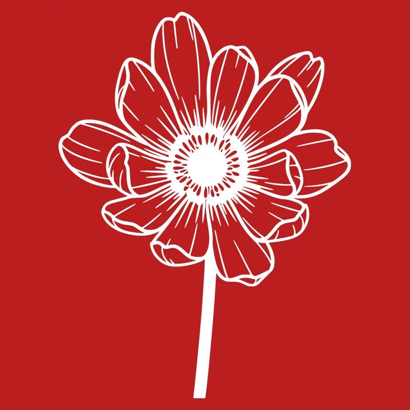 Fleur blanche graphique